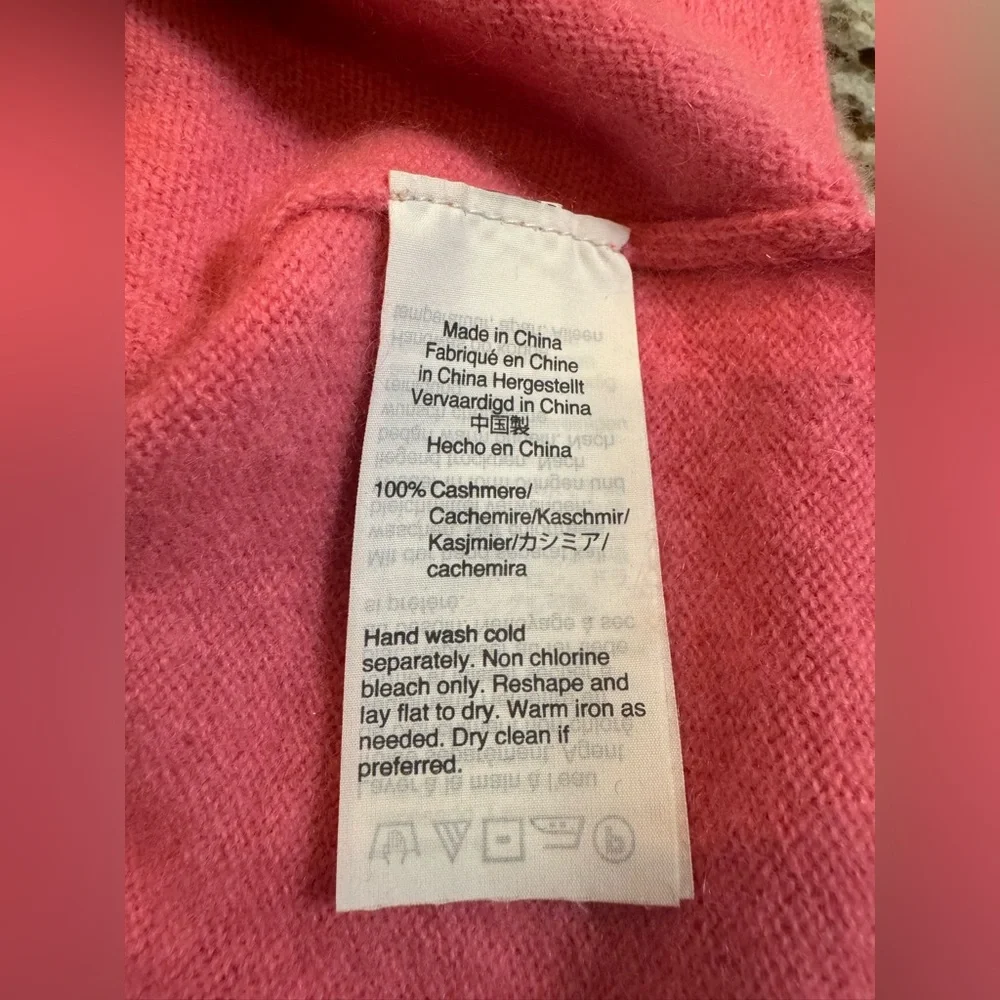 J.‎ Crew Bright Pink Crew Neck Cashmere Sweater